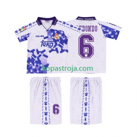 Billiga Fotbollströjor Real Madrid REDONDO 6 Retro Barn Tredje tröja 1996 1997 Kortärmad